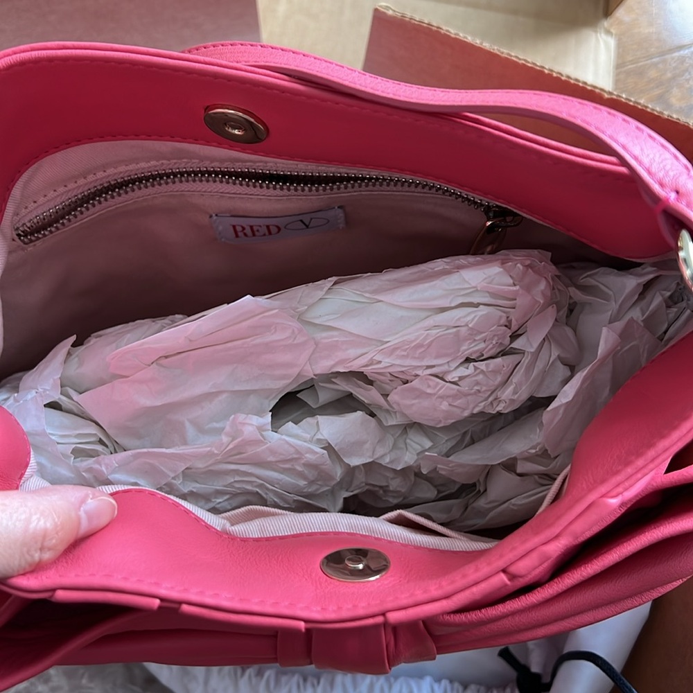 Red Valentino bag with bow accent in barbie pink - Picture 8 of 8